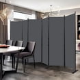 thumbnail image 6 of YASRKML 6 Panel Folding Privacy Screen, 6Ft Tall Room Divider with Wider Support Feet, Portable Wall Dividers Room Partition, Grey, 6 of 7