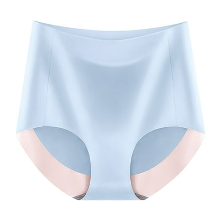 Xiaoxatg Women s Panties Breathable Wicking Microfiber Briefs High Waist Ice Silk Seamless Panties For Women Big Pads for Women plus Size