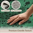 thumbnail image 6 of ODIKA 4'x6' Green Black Vintage Ornamental Cottagecore Washable Area Rug Distressed Floral Scroll Center Emblem Witchy Moody Layout for Home Office, Under Desk, Non-Slip Chair-Friendly, Flatwoven, 6 of 7