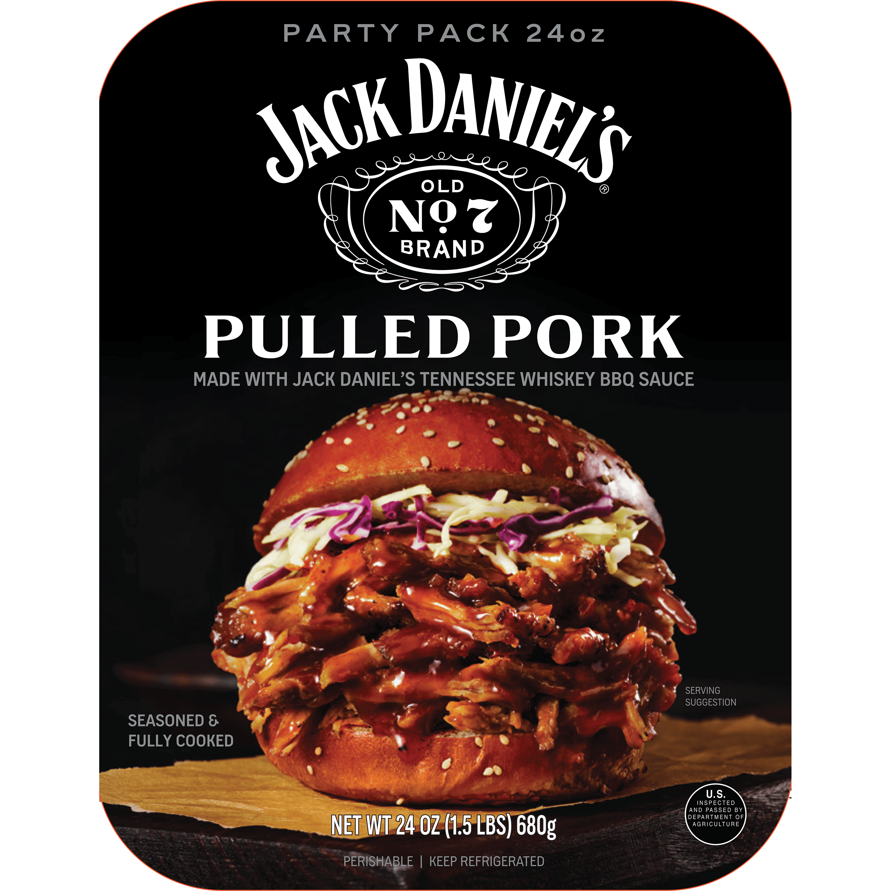Jack Daniel’s Seasoned Pulled Pork, Refrigerated Entree, 24 oz