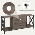 thumbnail image 2 of Yaheetech 55in TV Stand TV Console Table Cabinet with Storage for 55 Inch TV, Taupe Wood, 2 of 7