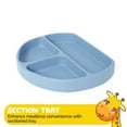 thumbnail image 3 of Plate for Baby Food by Muqee Peeko in Carolina Blue color with 3 Sections - FDA Approved Silicone, 3 of 10