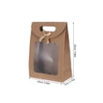 thumbnail image 2 of BESTYASH 20Ud Bolsa Kraft Con Ventana Transparente Y Asas Para Regalos Con Lazo Para Fiestas Y Dulces, 2 of 6