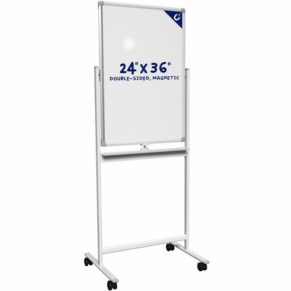 VIVO Mobile Dry Erase Board 24" x 36" Magnetic Double Sided Whiteboard Stand