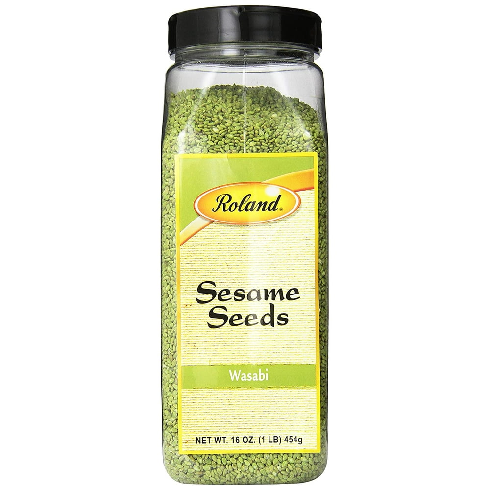 Roland Sesame Seeds, Wasabi, 16 Ounce (Pack of 2)