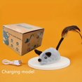thumbnail image 1 of Interactive Plush Cat Toy with Sound and LED Lights - USB Rechargeable Automatic Moving Mouse with Turnaround Steering and Obstacle Avoidance - Durable Electric Teaser Pet Toy wi,grey, 1 of 7