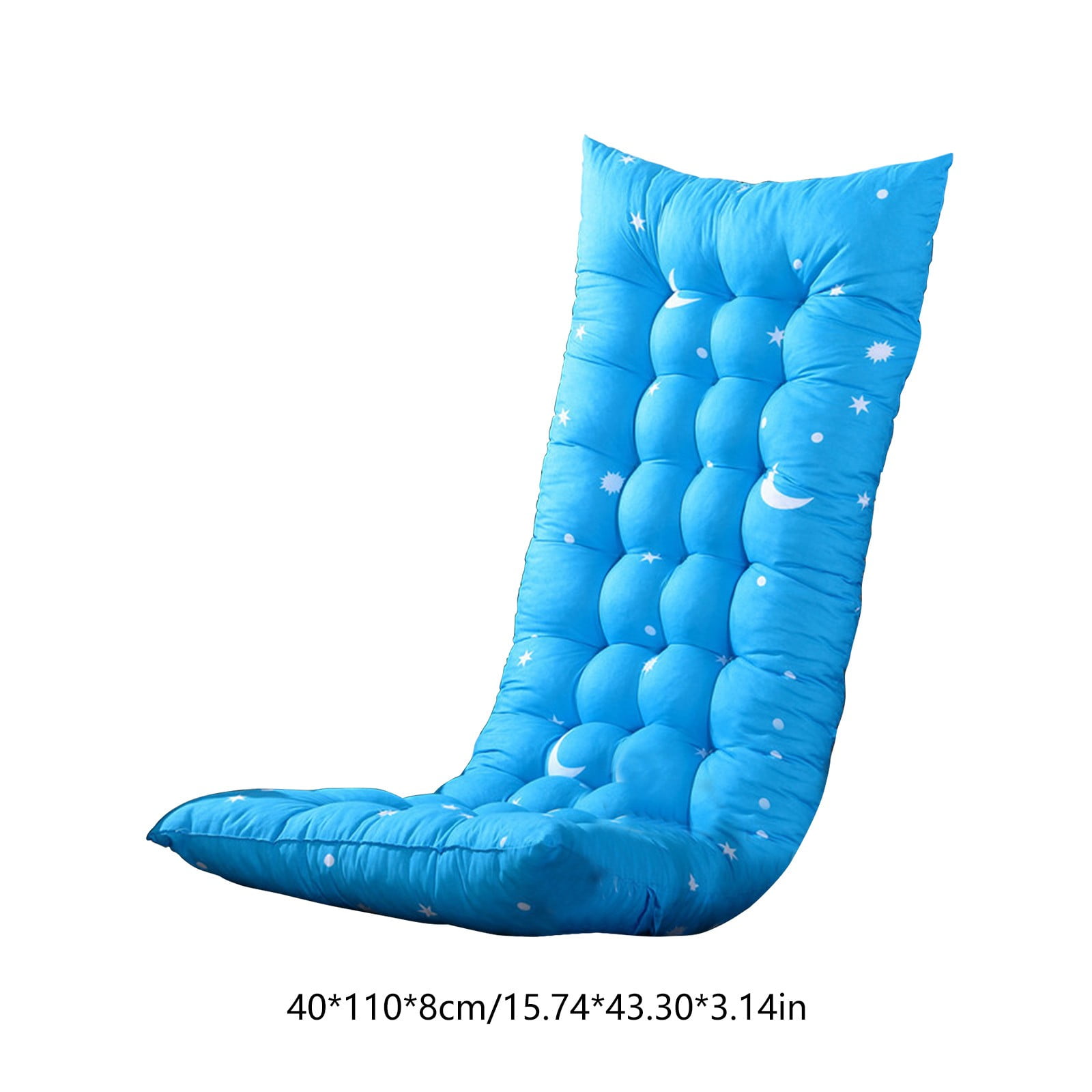 Long Rocking Chair Cushion, Thickened and Non-Slip Patio Cushions for Outdoor Furniture. 15.6X42.9X3.12 Inch Blue