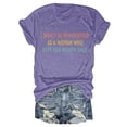 thumbnail image 3 of Women Tops Letter Print Crew Neck Fashion 2026 T Shirts Summer Basic Short Sleeve Tees, 3 of 3