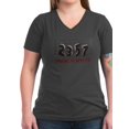 thumbnail image 1 of CafePress - The Prime Number Suspects T Shirt - Women's V-Neck Dark T-Shirt, 1 of 1