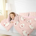 thumbnail image 5 of Feelyou Kawaii Pink Pig Bedding Comforter Set for Kids, Cute Farm Animal Twin Comforter Sets, Cartoon Stars Print Reversible Bedding Set, Microfiber Bedroom Decor, 2pcs, 5 of 9