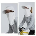 thumbnail image 7 of Women Sun Visor Hats, Wide Brim UV Protection Sun Visor Cap with Ponytail Hole & Removeable Flap Outdoor UPF 50+, 7 of 7