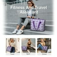 thumbnail image 5 of Tote Bag for Women - Purple Boston Terrier Puppy Shoulder Bag - Large Utility Work Duffle Bag with Zipper Handbag for Travel, Work, Sprots, 5 of 5
