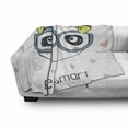 thumbnail image 3 of Geek Soft Flannel Fleece Throw Blanket, Hand-Drawn Doodle Panda Girl Wearing Glasses on White Background Heart Shapes, Cozy Plush for Indoor and Outdoor Use, 60" x 80", Multicolor, by Ambesonne, 3 of 6