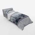 thumbnail image 3 of Ambesonne City Bedding Set 4 Pcs, Big Window Downtown View, Queen, Grey White, 3 of 3