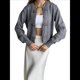 thumbnail image 3 of Suéter Tipo Cárdigan Corto con Cuello Redondo para Mujer, Larga, Botones Delanteros y Chal Gris S, 3 of 10
