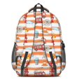 thumbnail image 3 of Fireman and Hose Orange Pattern Cute School Backpack Bag with Padded Back and Adjustable Shoulder Straps 16.9 X 12.6 X 5.9 Inches, 3 of 5