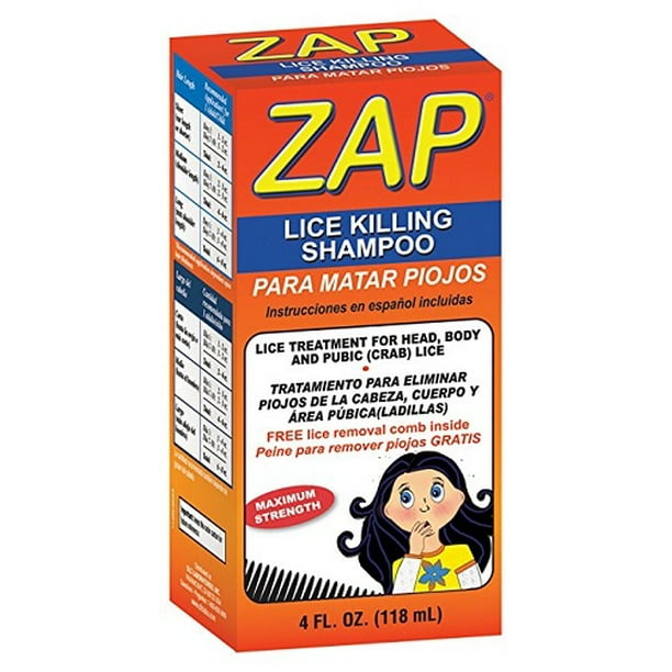 Zap Lice Treatment Shampoo for Eggs and Head Lice Removal with Comb 4
