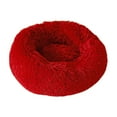 thumbnail image 2 of PATLOLLAV Red Winter Supplies Dog Beds for Dogs,Plush Cat Beds for Indoor Cats/Small Dogs, Anti Anxiety Round Fluffy Plush Faux Fur Cat Bed,Thick Bottom,18.5x13.77x6.69inch, 2 of 5