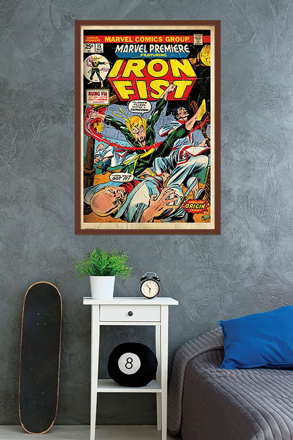 Marvel Comics - Iron Fist - Premiere Cover #15 Wall Poster, 22.375" x 34", Framed