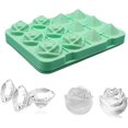 thumbnail image 2 of 12 Cavity Small Diamond Rose Ice Cube Mold Silicone Rose Mold Ice Cube Tray Ice Ball Mold Ice Tray With Lid Candy Chocolate Cake, 2 of 5