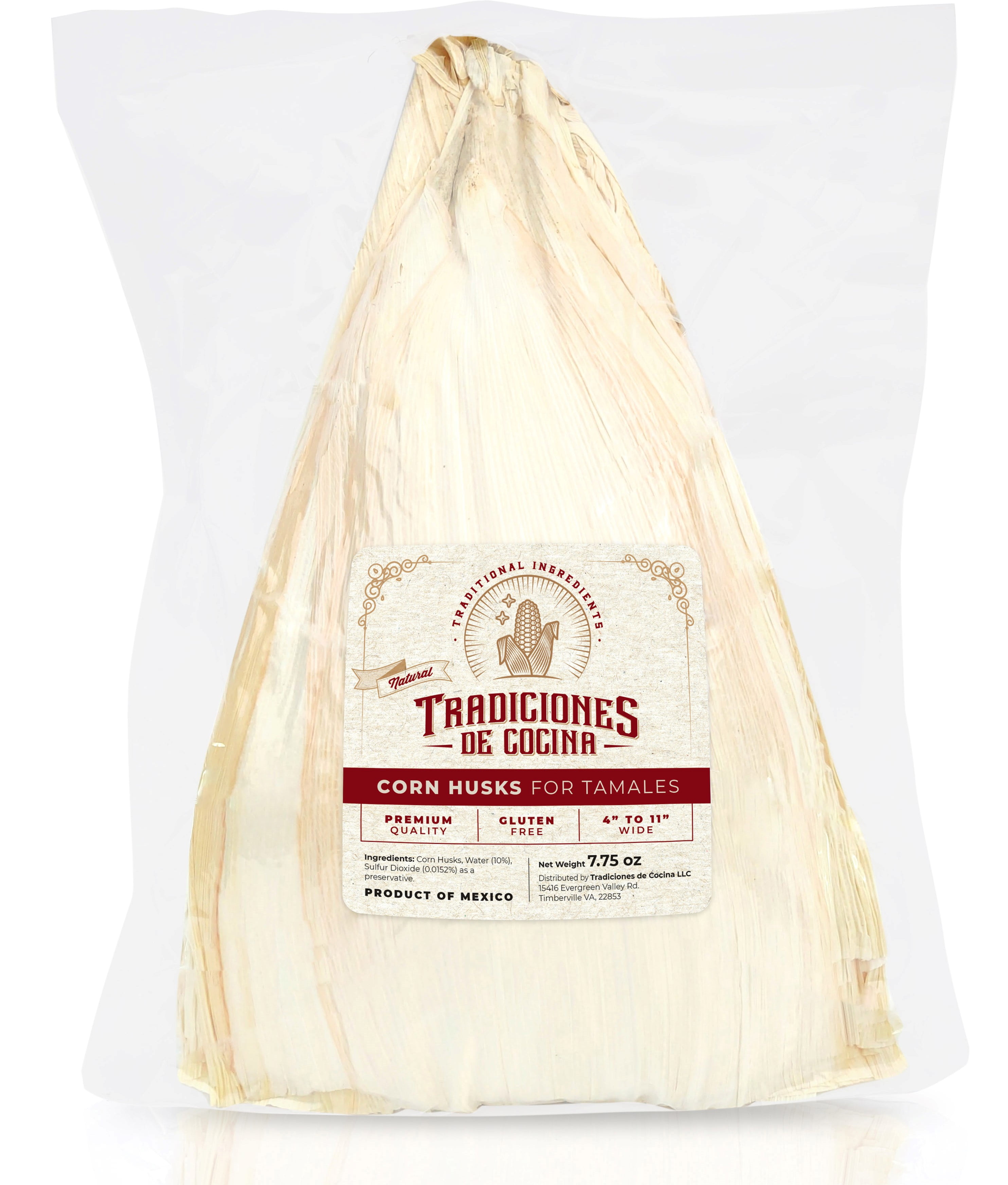 7.75oz Corn Husk Wraps for Tamales, 411 inches Wide. Tradiciones de