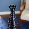 thumbnail image 4 of DecMode 24" Black Ceramic Decorative Vase with Ripple Texture, 4 of 8