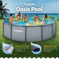 thumbnail image 4 of Funsicle 14' x 42" Oasis Above Ground Pool Set with Pump, Round Frame - Cool Gray, 4 of 6