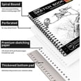thumbnail image 2 of FIXSMITH 9"X12" Sketch Book x1, 100 Sheets Durable Acid Free Drawing Paper, Spiral Bound Artist Sketch Pad, Bright White, 2 of 9