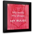 thumbnail image 1 of Jenner, Roya 12x14 Black Modern Framed Museum Art Print Titled - My Rules, 1 of 5