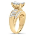 thumbnail image 4 of 10kt Yellow Gold Princess Diamond Cluster Bridal Wedding Engagement Ring 1-1/2 Cttw, 4 of 4