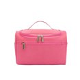 thumbnail image 1 of Makeup Bag Handle Net Wear Top Net Resistance Cosmetic Bags Square Zipper Foldable Lightweight Toiletry Case Concealer Pink, 1 of 9