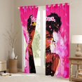 thumbnail image 3 of Erosebridal Chic Black Girls Blackout Curtains Set of 2 (52x84 Each),Cute 3D Pink Loves Glitter Print Window Curtains For Kids, 3 of 7