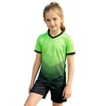 thumbnail image 5 of LIIPEE Summer Outfits For Boys Athleisure Stripes Print Short Sleeve Tees Solid Color Shorts 2 Piece Set Kids Quick Drying Breathable Fashion Sports Outfit Sets,7-8 Years, 5 of 6