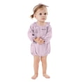 thumbnail image 1 of Niña Bebé Vestido de Manga Larga Estilo de Otoño E Invierno Sudadera Del Niño con Botón Delantero Y Cuello Redondo, Lindo Pantalones Cortos Sólidos Romper para Niños Y Niñas, Suave Bebé Manga Larga R, 1 of 6