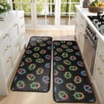 thumbnail image 4 of Kitchen Rugs Sets Of 2,Colorful Mice Games Icons Black Pattern Anti Fatigue Kitchen Mat Rugs Non Slip Washable,Decorative Kitchen Floor Mats for Kitchen,Sink,Laundry,17"x47"+17"x47", 4 of 5