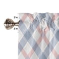 thumbnail image 5 of Half Window Curtains 24 Inches Long, Abstract Plaid, Window Treatment Curtain Drapes, Minimalistic Multi Colors Country Rustic Plaid Short Curtains Tiers for Kitchen Over Sink, 27.5"x24", 2 Panels, 5 of 7
