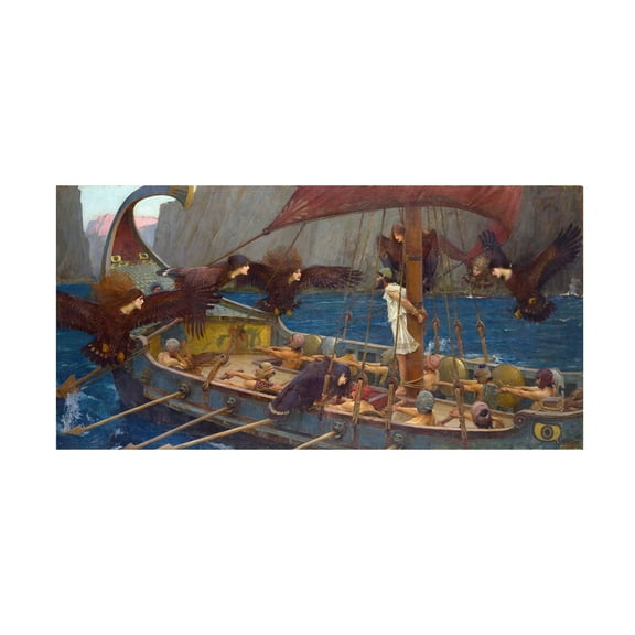 Waterhouse 'Ulysses And The Sirens' Canvas Art