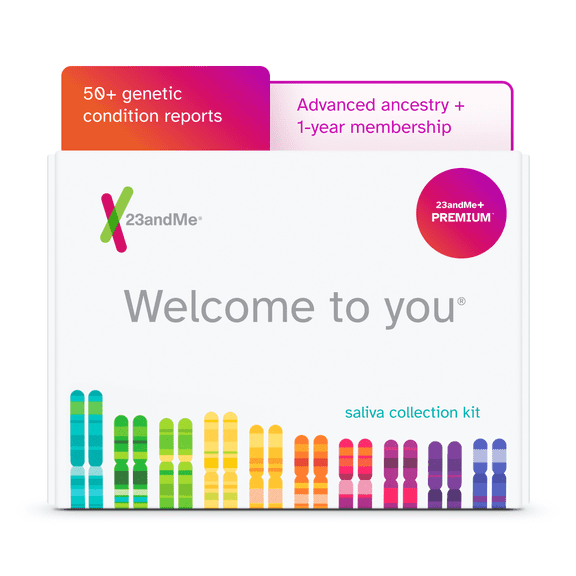 23andMe Premium Membership Bundle - DNA Kit with Personal Genetic Insights Including Health Ancestry Service Plus 1-Year Access to Exclusive Reports (Before You Buy See Important Test Info Below)