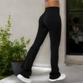 thumbnail image 3 of High Waist Flared Leggings with Stretch Fabric- X Large, Black, 3 of 5