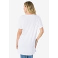 thumbnail image 2 of Roaman's Women's Plus Size Ultimate Rhinestone V Neck Tunic, 2 of 4