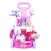 KARMAS PRODUCT Pretend Play Toys Vacuum Cleaner Playset Cleaning Trolley Cart for Kids