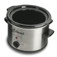 thumbnail image 4 of Eternal Living 1.5 Quart Round Slow Cooker (120W) Stoneware Pot, Stainless Steel, 4 of 5