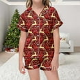 thumbnail image 2 of WEAIXIMIUNG Ensemble de Pyjama de Noël Classique pour Enfants avec Chemise à Manches Courtes et Col Boutonné et Shorts 2-3 Ans, 2 of 6