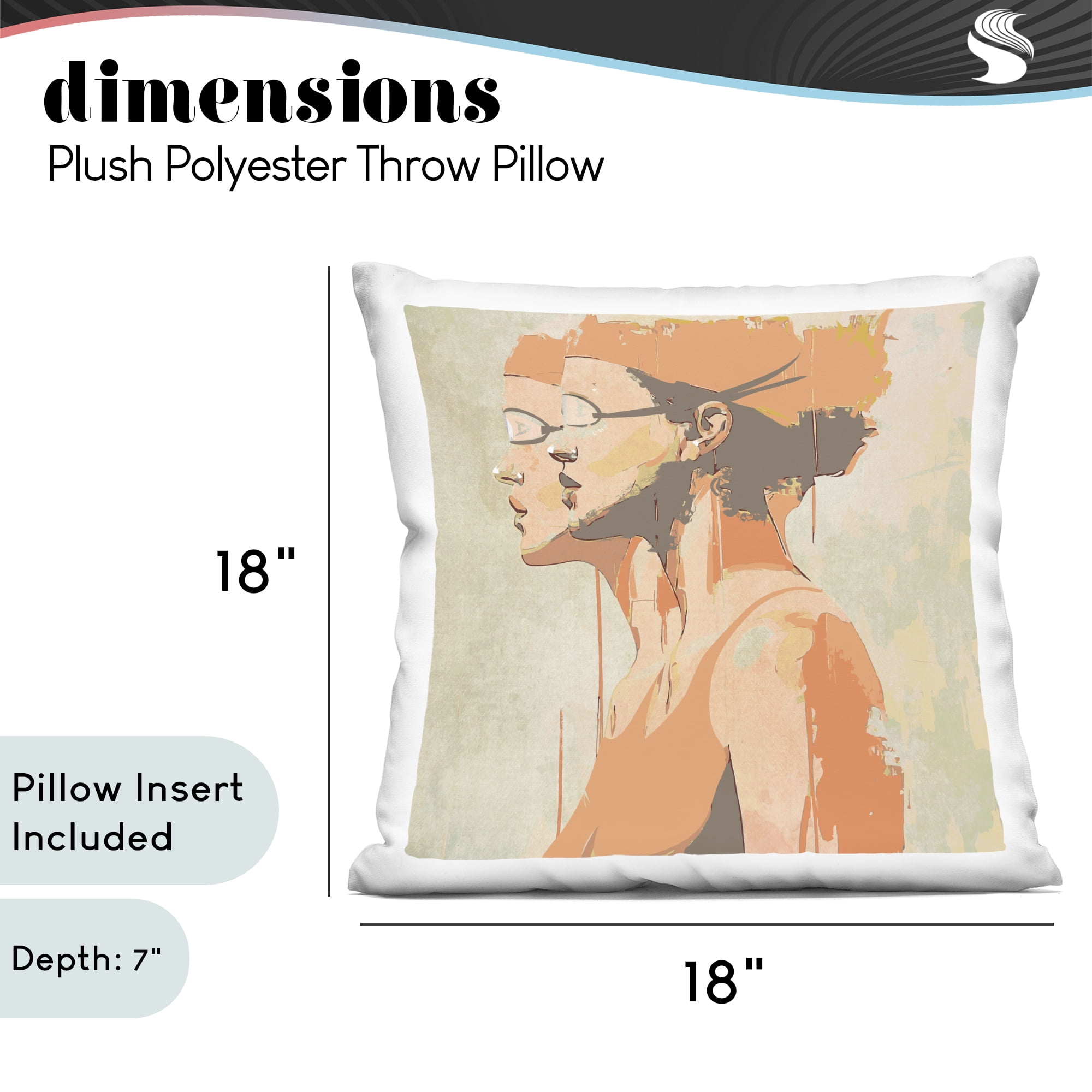 Stupell Industries Swimming Twins Silhouettes Decorative Printed Throw Pillow, design by Layla Oz