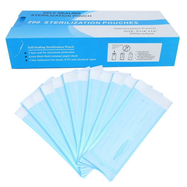 Bolsa dental, 200 piezas, bolsa con autosellado, bolsa con autosellado, bolsa de PVC de alto rendimiento