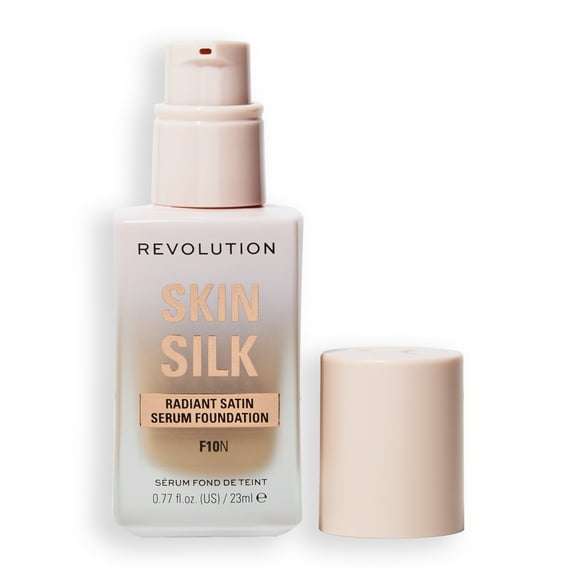 Revolution Skin Silk Serum Foundation Makeup, Medium Coverage, F10N, 0.77 fl oz