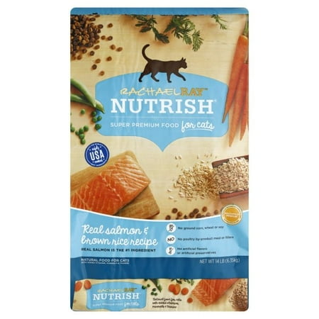 Rachael Ray Nutrish Natural Dry Cat Food, Salmon & Brown Rice Recipe, 14