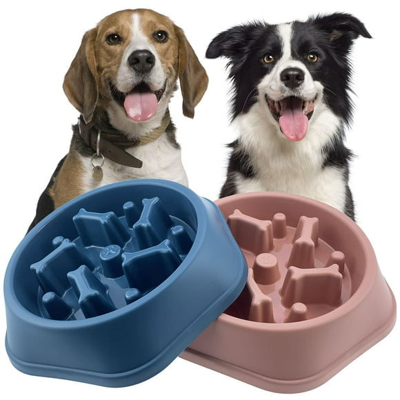 cAISHOW Slow Feeder Dog Bowl Anti gulping Healthy Eating Interactive Bloat Stop Fun Alternative Non Slip Dog Slow Food Feeding Pet Bowl Slow Eating Healthy Design for Small Medium Size Dogs