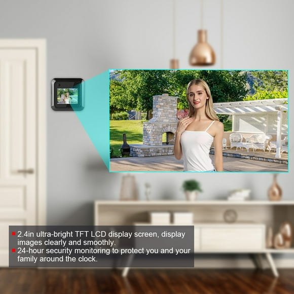 Visor de puerta inteligente ANGGREK 24 pulgadas Pantalla TFT LCD Cámara gran angular 03 MP 95 Accesorios para puertas inteligentes