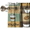 thumbnail image 4 of Coffee Valance Curtains Farmhouse Rustic Coffee Cups and Beans Vintage Aesthetic Art Rod Pocket Curtain Valance for Kitchen Bedroom Living Room Decor 1 Panel W54xL18 Inch, 4 of 6
